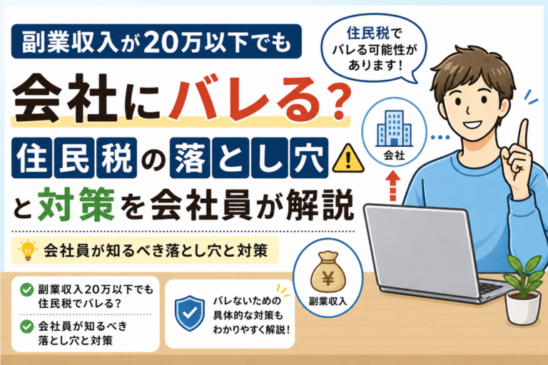 副業収入が20万以下でも会社にバレる?住民税の落とし穴と対策を会社員が解説
