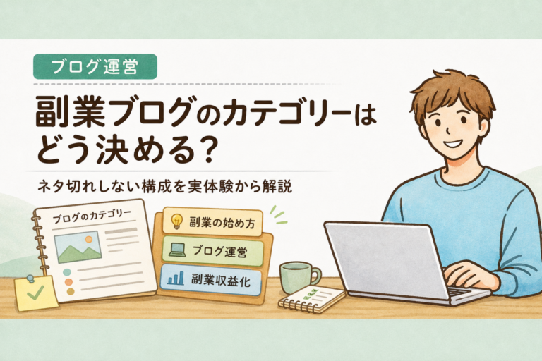副業ブログのカテゴリーはどう決める？｜ネタ切れしない構成を実体験から解説